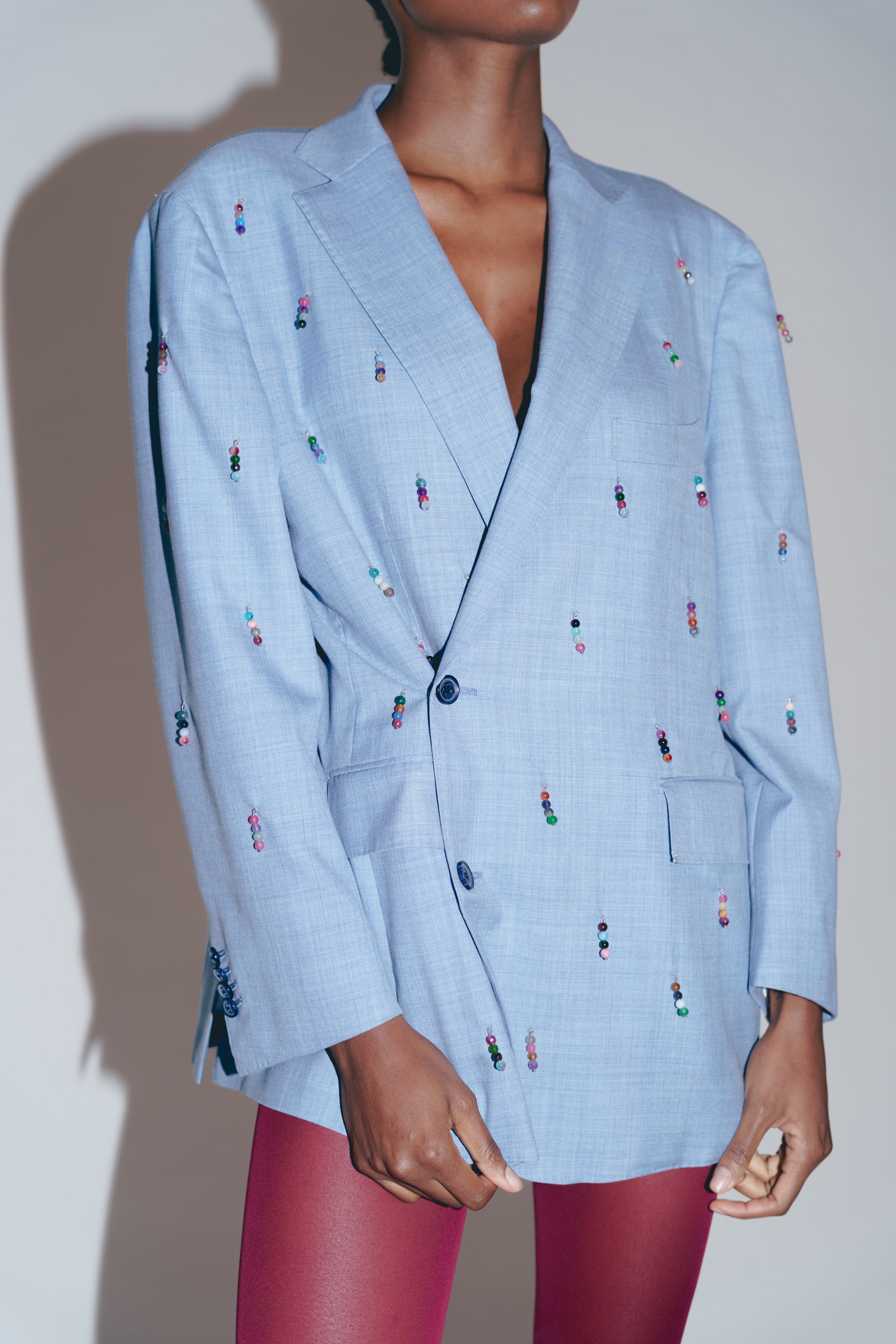 LIGHT BLUE MULTICOLOR BEADS