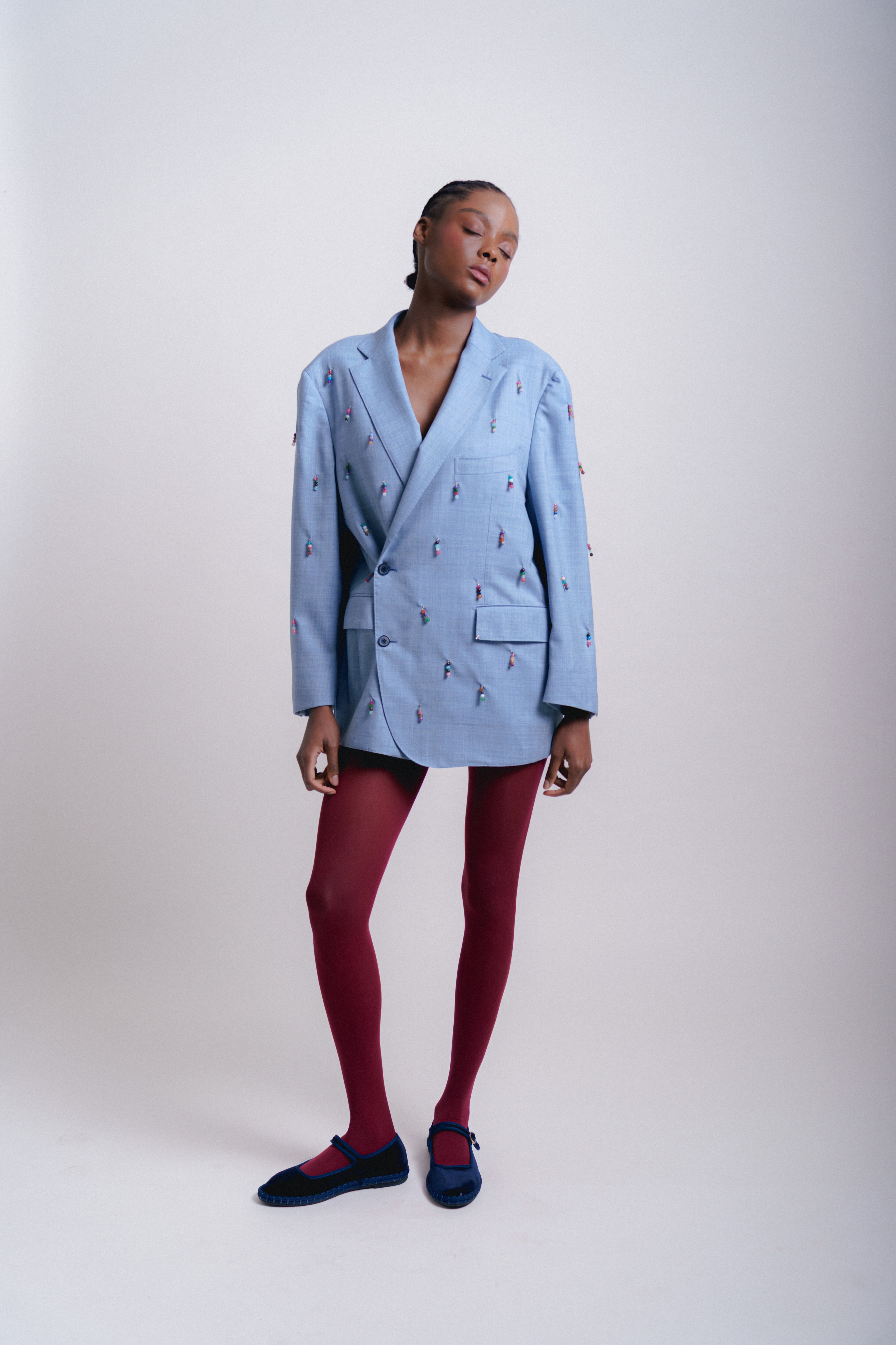 LIGHT BLUE MULTICOLOR BEADS