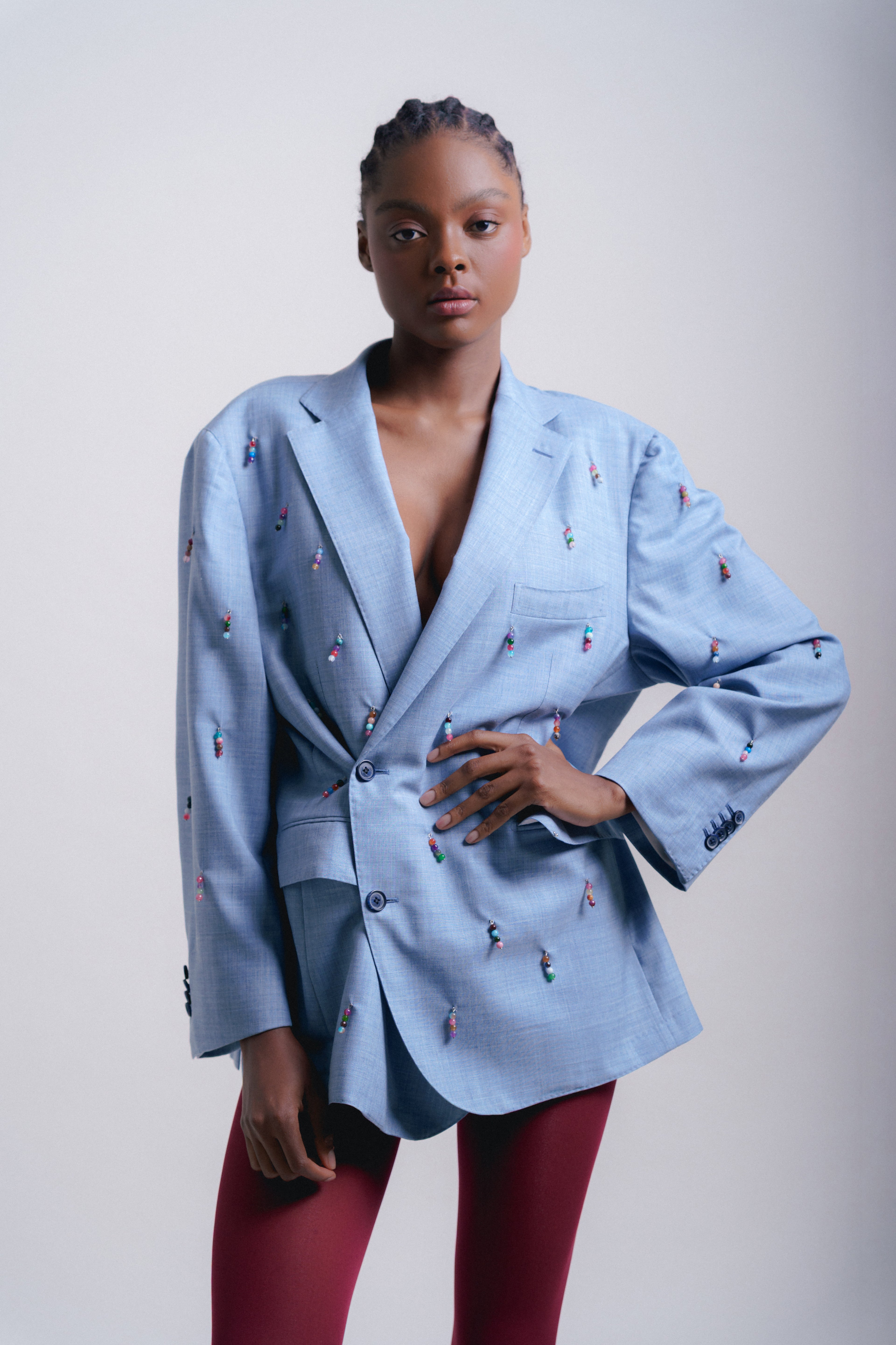 LIGHT BLUE MULTICOLOR BEADS