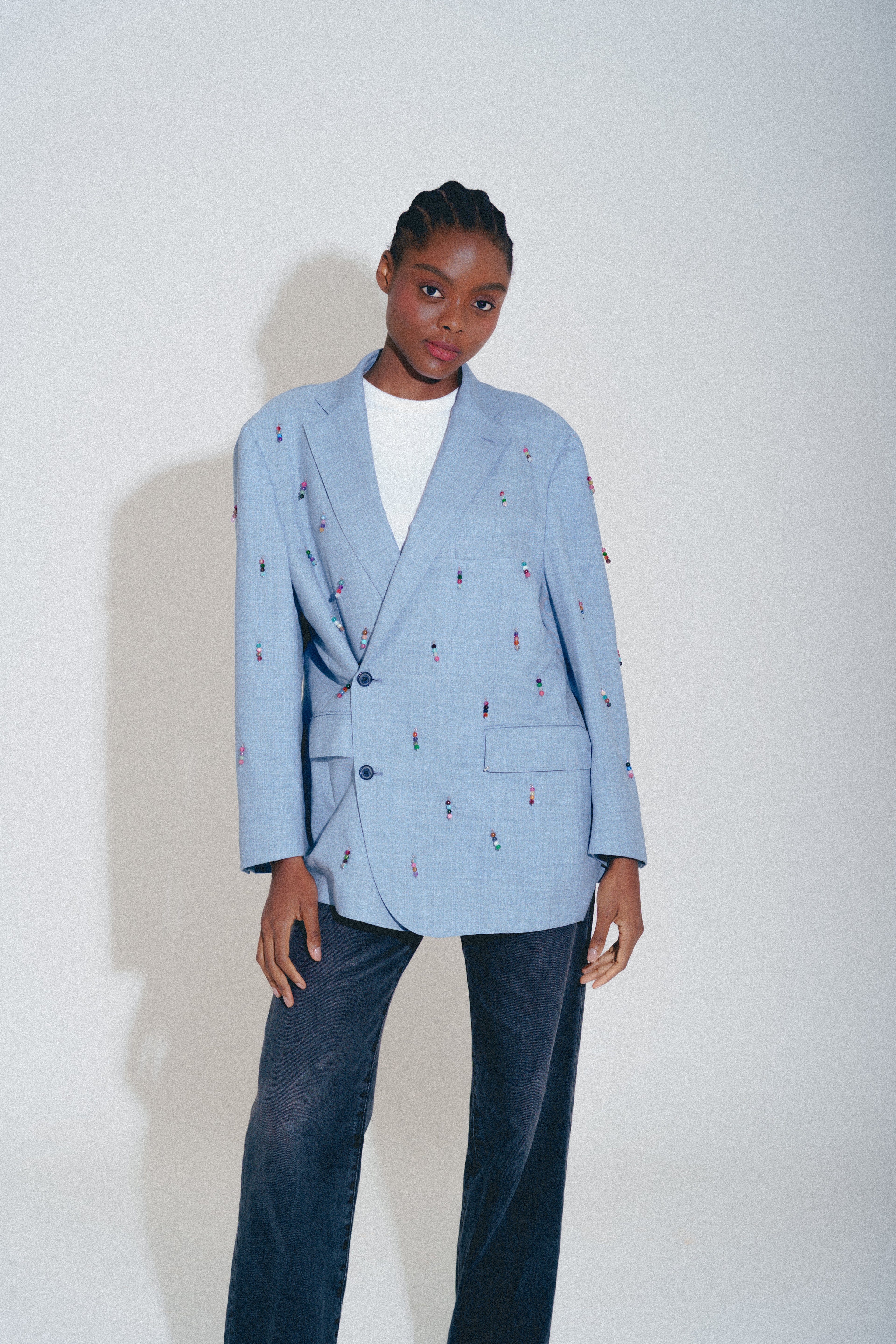 LIGHT BLUE MULTICOLOR BEADS