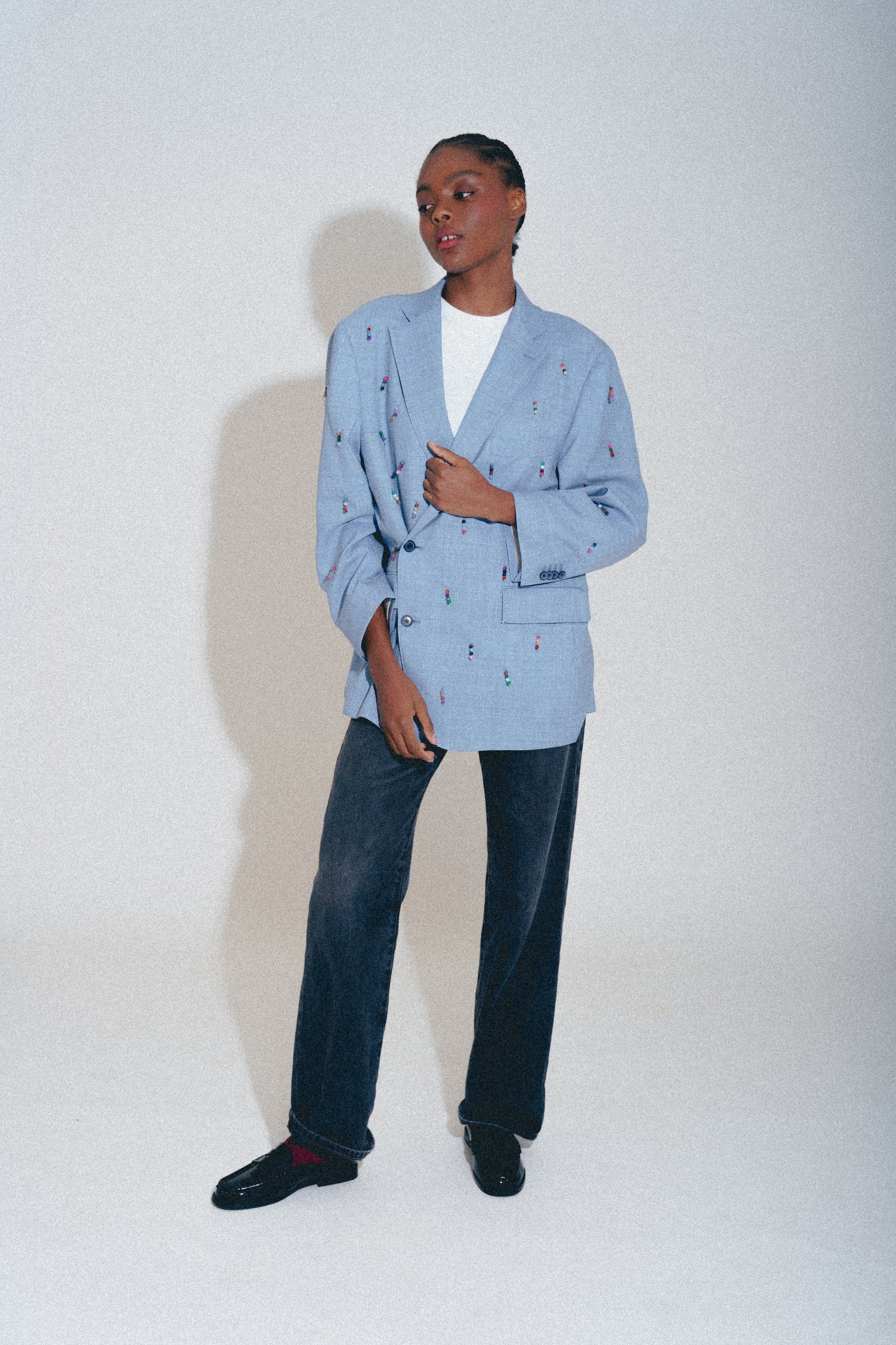 LIGHT BLUE MULTICOLOR BEADS